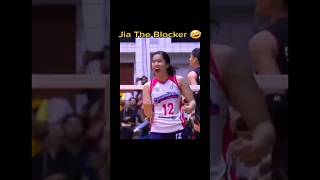 Jia de guzman the blocker 😁 #pvl2023 #theheartofvolleyball #creamline #jiadeguzman