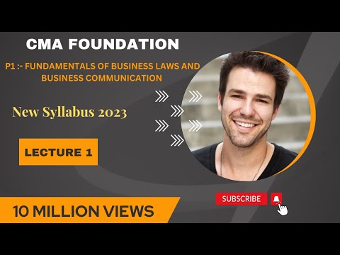 CMA FOUNDATION NEW SYLLABUS 2023 l BUSINESS LAWS l LECTURE 1 l INTRODUCTION l LECTURE BY VEDANT