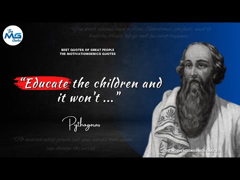 Pythagoras Inspiration Quotes About Life Lessons | TMGQ #17