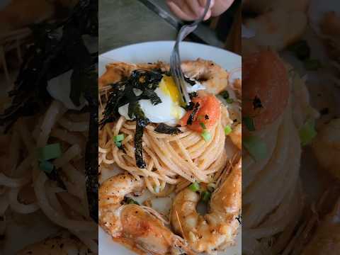 Mentaiko pasta is the best Japanese and Italian fusion #shorts #japanesefood #pasta