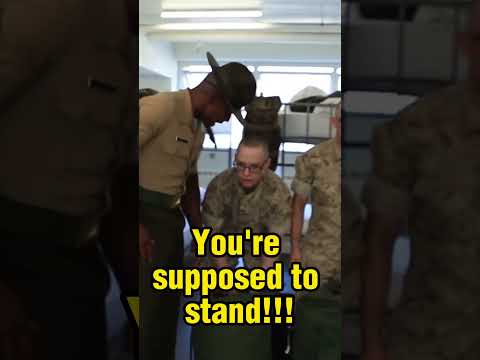 Drill Instructors Enforce Discipline on Distracted Recruit #army #military #clash