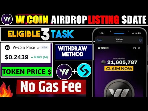 W-Coin Claim Update। W-Coin taping End। W-Coin Mining End। W-Coin Airdrop। W-coin Airdrop