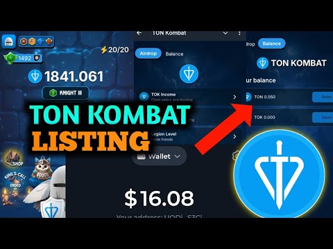 Ton Kombat listing confirmed! |Ton Kombat withdraw process| Ton Kombat Meme Airdrop