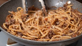 この美味しさが家で作れることに感動するでしょう。牛肉とキノコのボロネーゼのスパゲティ【 料理レシピ 】