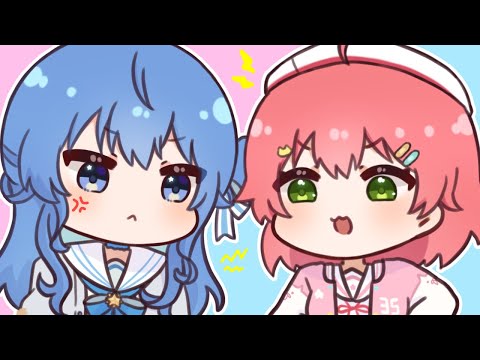 【手描き】喧嘩も微笑ましいみこめっと【ホロライブ/さくらみこ/星街すいせい】