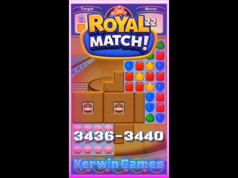 Royal Match Level 3436 3437 3438 3439 3440 - No Boosters Gameplay