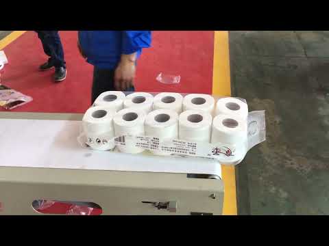 Production display of toilet paper rolls