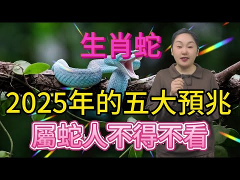 生肖蛇注意！2025 年五大预兆揭晓，屬蛇人早知道早受益，少吃亏赢未来！#風水 #生肖 #運勢 #佛教 #命理