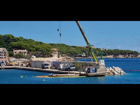 Baustellenreport vom Hafen in Cala Ratjada. 24.08.22