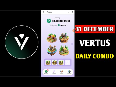 Vertus Combo Cards Today 1 January | Vertus Daily Combo | Vertus Combo Cards | Vertus Combo