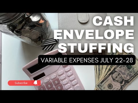 Cash Envelopes Stuffing - Variable Expenses July 22-28 | Budget With Me | Dave Ramsey Inspired