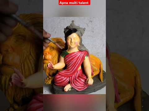 बाल रूप में दुर्गा माता बनाने सीखें || Navratri special || Durga ji ki murti banane sikhe #Shorts