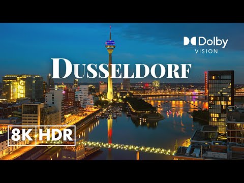 Dusseldorf, Germany in 8K ULTRA HD HDR 60 FPS Video by Drone