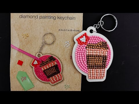 Diamond Painting Keychain Haul + Completion | DOLLAR TREE