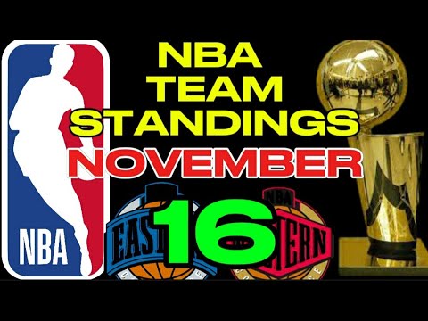 NBA TEAM STANDINGS NOVEMBER 16,2024| NBA SEASON 2024-2025