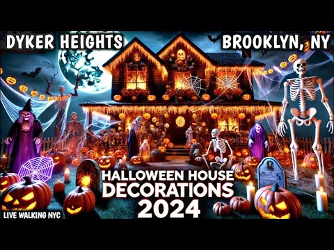 🎃 2024 Dyker Heights HALLOWEEN  Houses and Decorations Brooklyn NYC LIVE 👻