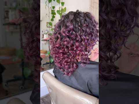 Styling Colored Curls with the Viral Bouncecurl Defining Brush  #curlyhair #viralhair