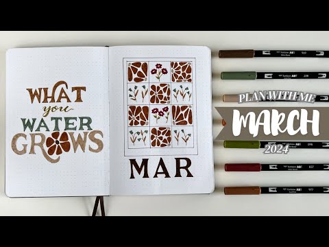 My March 2024 Bullet Journal Setup 🌷