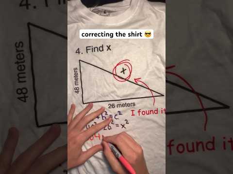 correcting this math shirt #Shorts #math #maths #mathematics #algebra #geometry #shirt