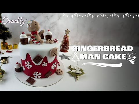 Easy Christmas Gingerbread Man Cake Decorating Tutorial 😍