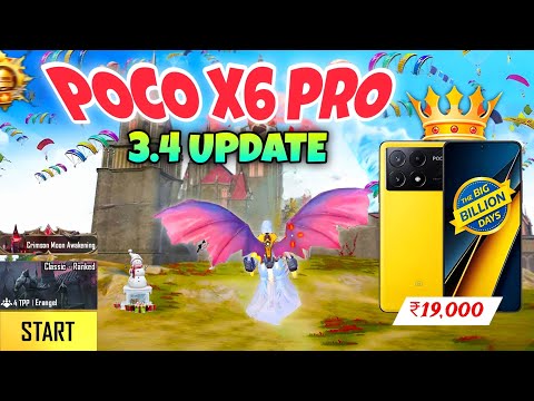 Poco x6 pro 🔥 Bgmi test 3.4 update new mood🔥Poco x6 pro gameplay test🔥