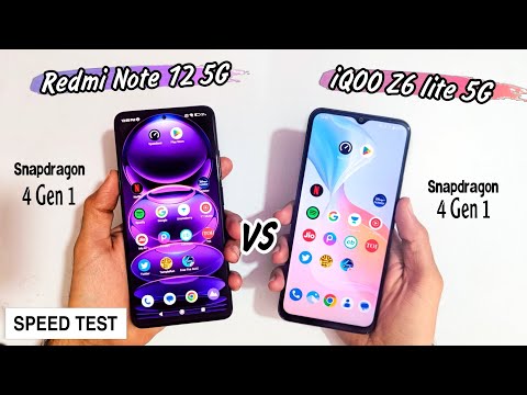 Redmi Note 12 5G vs iQOO Z6 Lite 5G Speed Test & Comparison | Snapdragon 4 Gen 1 vs 4 Gen 1 😱