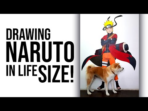 DRAWING Naruto Sage Mode on the WALL!