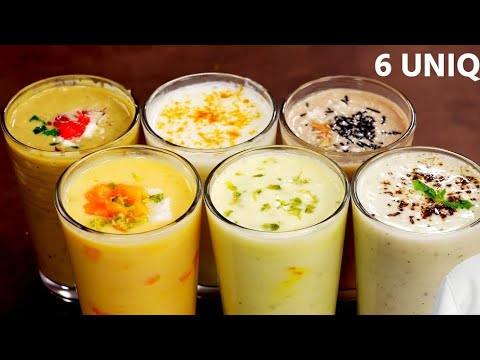 6 अलग स्वाद वाली लस्सी - paan, dab, chocolate, kairi, kesar pista, mango lassi flavors recipe