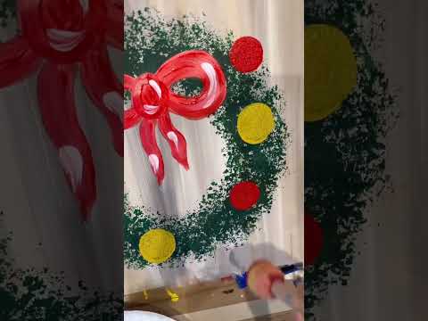 [clip] Decorating the Christmas wreath! 🎨🎄#tipsandtricks #paintingtips #christmasdecor