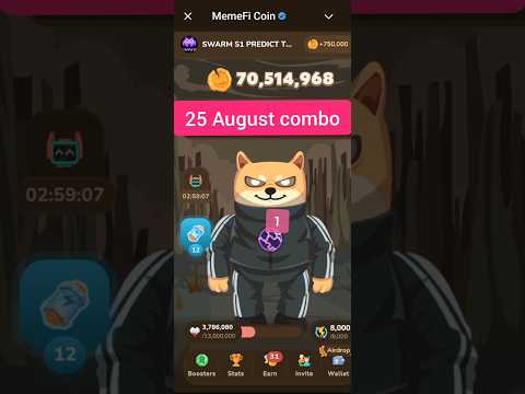 Memefi secret code today | Memefi secret combo 25 august | Memefi combo today | daily combo today