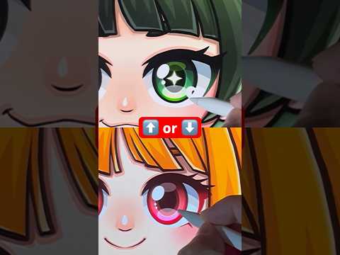 Digital Drawing Chibi Anime Girl Eyes #digitalart #howtodraw #animeart