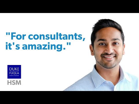 How does an HSM certificate at Duke Fuqua support a consulting career?