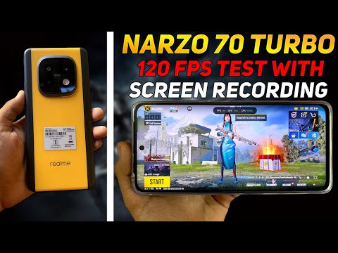 REALME NARZO 70 TURBO PUBG 120 FPS TEST WITH SCREEN RECORDING | 15 FPS DROP 🤯🤯