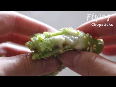 Green peas pan fried Mochi cake