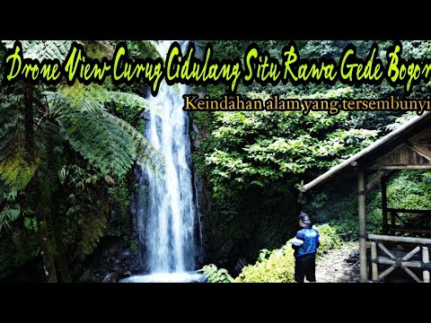 Drone View Curug Cidulang Situ Rawa Gede Bogor