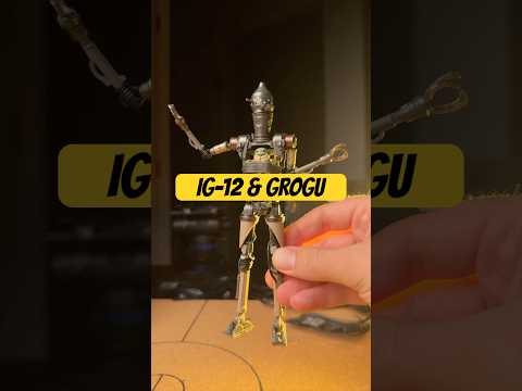 IG-12 & Grogu by Black Series #starwars #actionfigure #mandalorian #shorts