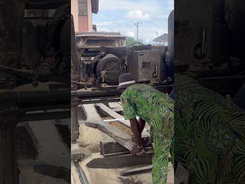 Cutting of wood at the Sawmill