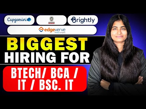 Capgemini , EdgeVerve, Brightly software India, Bureau Hirings | BTECH/BCA/BSC.IT