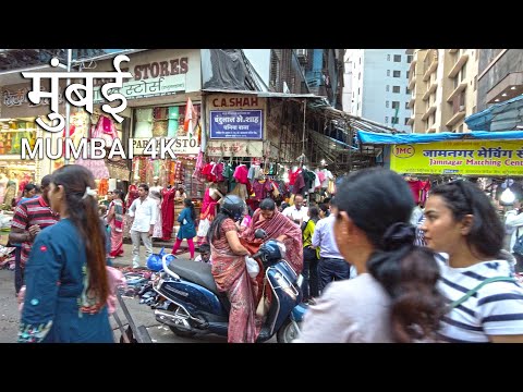 MUMBAI Walking Tour 🇮🇳 - India’s Most Populous Megacity | Bustling Street Life 4K HDR