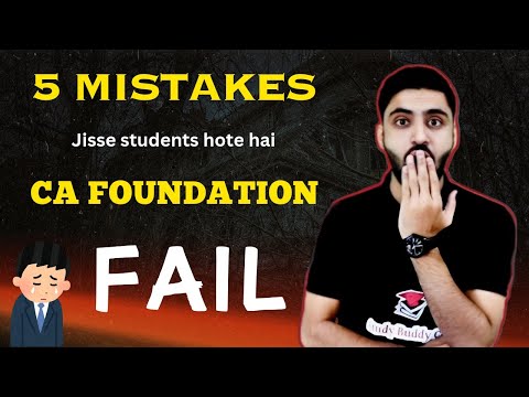 5 Mistakes will FAIL you in CA Foundation