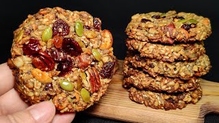 I don't eat sugar! Healthy cookies without flour, eggs and sugar! Energy dessert!