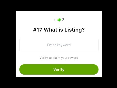 SEED Verify Code Today 27 Nov | #17 What is Listing?