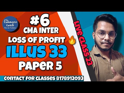 #6 Illustration 33 : Loss of Profit Financial Accounting CMA Inter