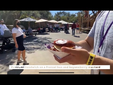 SHORT CLIP - Tasting the Pastrami Sandwich with Boysenberry Mustard at the Boysenberry Festival 2021