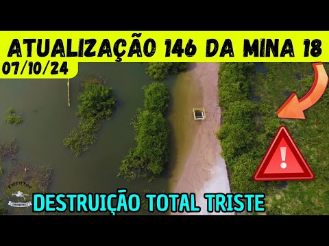 Atualização 146 da mina 18 da Braskem no Mutange | Maceió |Alagoas Brasil |visto de cima em 4K