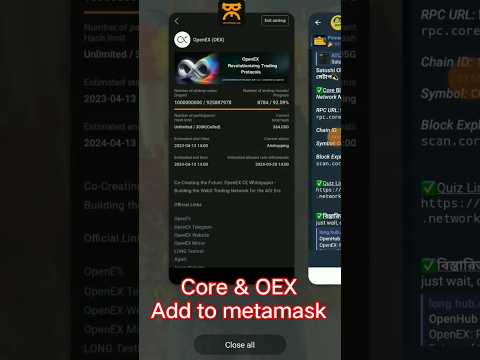 OEX Add in Metamask #oex #openex