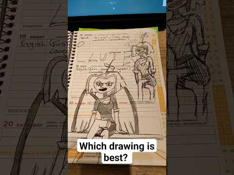 which drawing is best? yes I was drawing in my school planner lol 😂 #art #lute #hazbinhotel