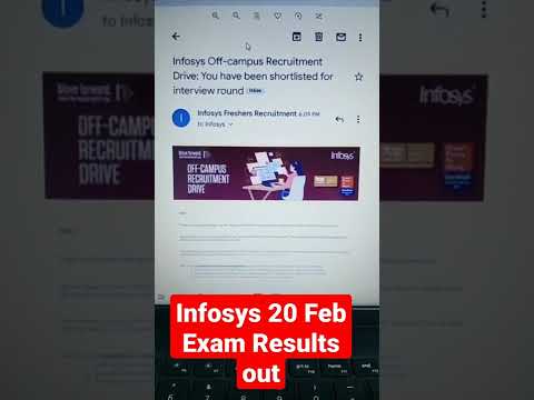 Infosys 20 Feb exam results out