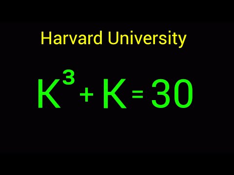 Harvard University Admission Interview Tricks  K=?