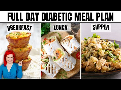 FULL DAY Diabetic Meal Plan | Tasty Diabetic Friendly Recipes For Breakfast, Lunch, & Supper!